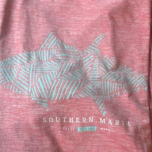 Southern Marsh light  Red /cotal Short Sleeve Tee